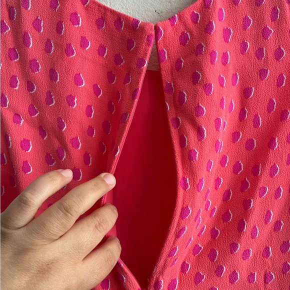 Kate Spade Take A Walk On The Wild Side Pink Leopard Dot Layered Tank Blouse M - Picture 11 of 15